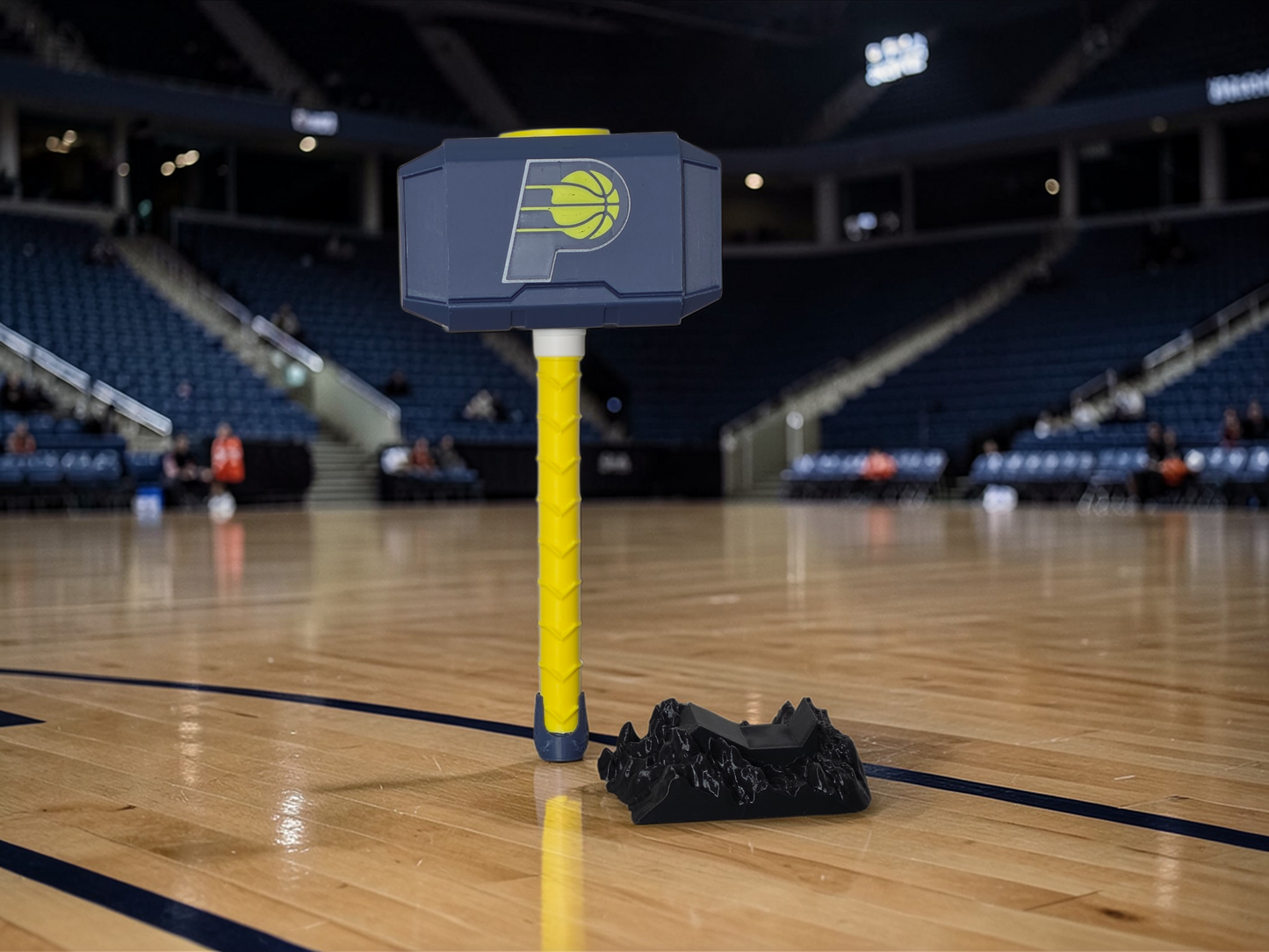 Indiana Pacers Inspired Thor-Style Hammer – 3D Printed Display Piece – Basketball Fan Gift – Man Cave Decor